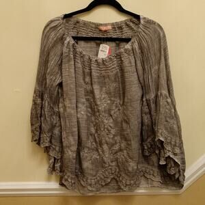Saffire Crinkle Fleur Flowy Top Vintage size XS